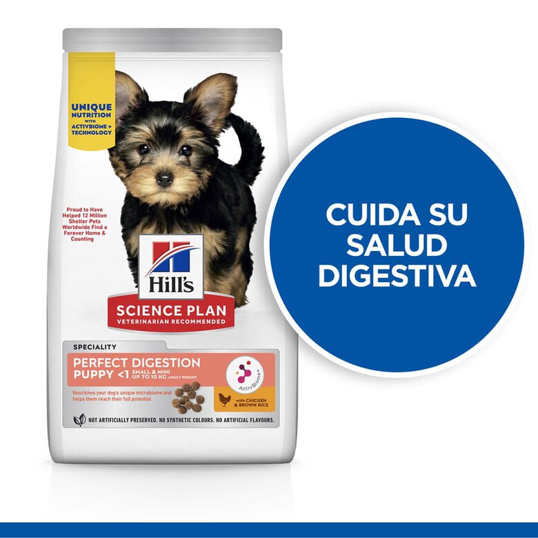 Hill’s Science Plan Perfect Digestion Puppy Small & Mini Pollo y Arroz pienso para perros, , large image number null